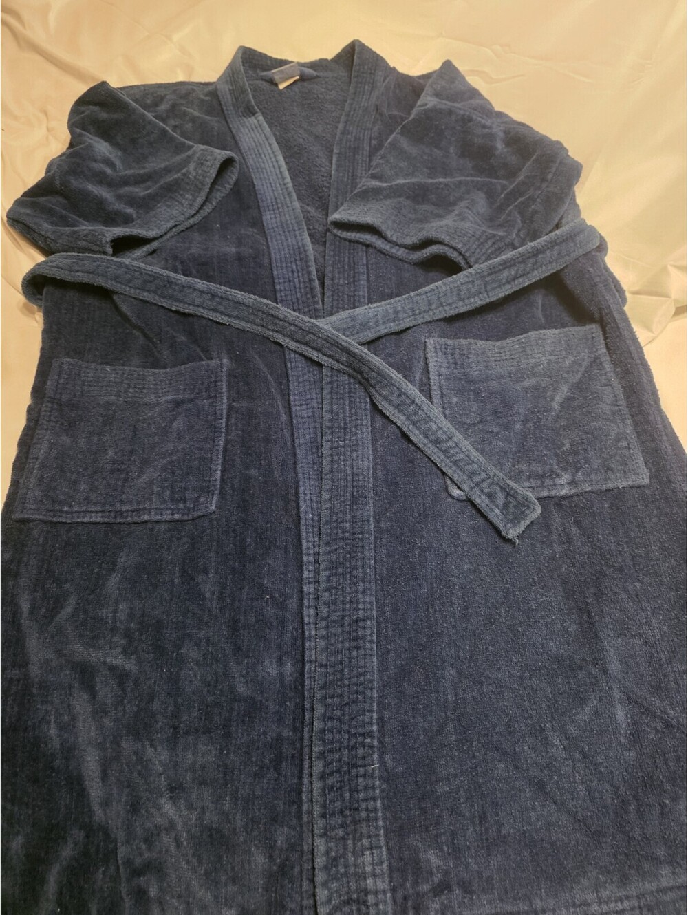 Mens TerryCloth Robe,Blue, One Size Fits All,  With Belt
